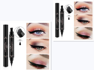 Double-headed wing seal eyeliner